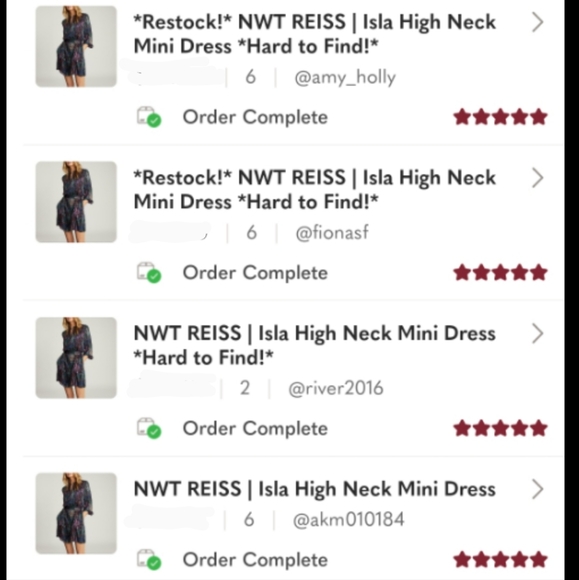 *Restock!* NWT REISS | Isla High Neck Mini Dress *Hard to Find!* - Picture 2 of 6